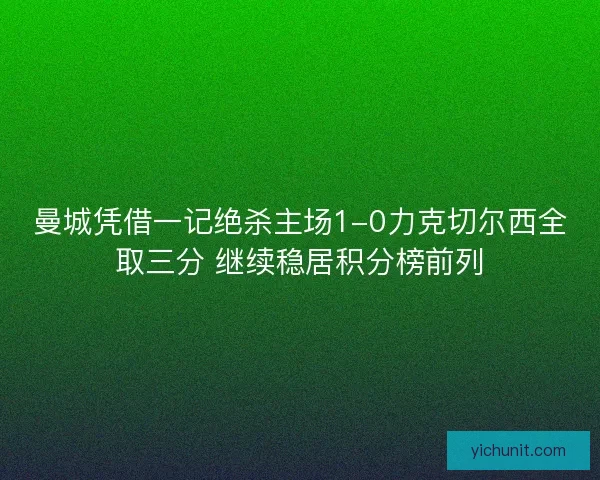 曼城凭借一记绝杀主场1-0力克切尔西全取三分 继续稳居积分榜前列 曼城凭借一记绝杀主场1-0力克切尔西全取三分 继续稳居积分榜前列